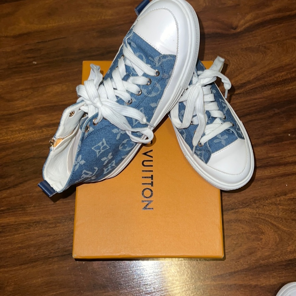 Inspired denim shoes/sneakers